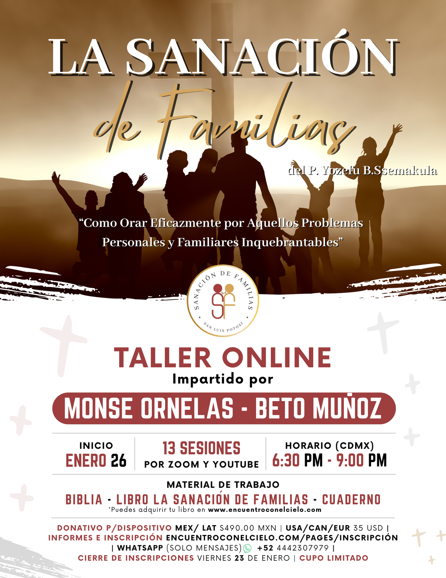 Inscripción al Taller ONLINE La Sanación de Familias USA - EUR - CAN
