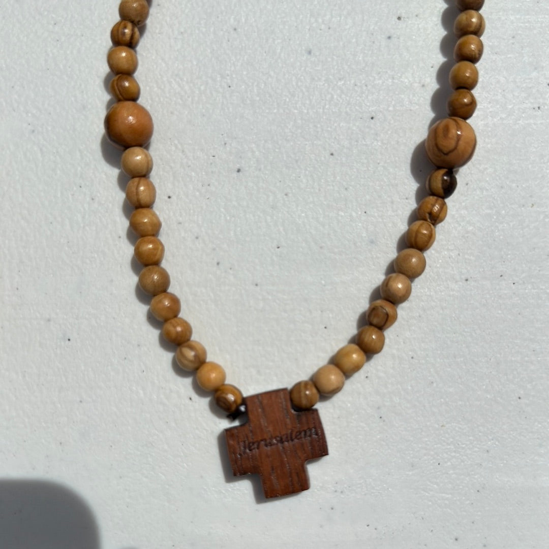 Rosario Pulsera Madera