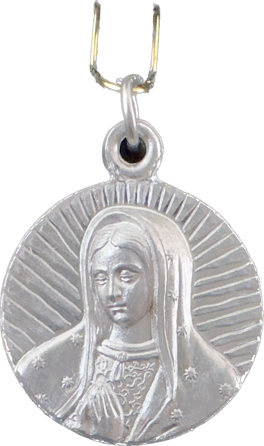 Medalla Virgen de Guadalupe y San José