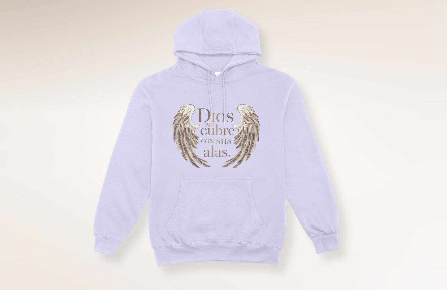 Sudadera con Gorro “Dios Me Cubre Con Sus Alas”