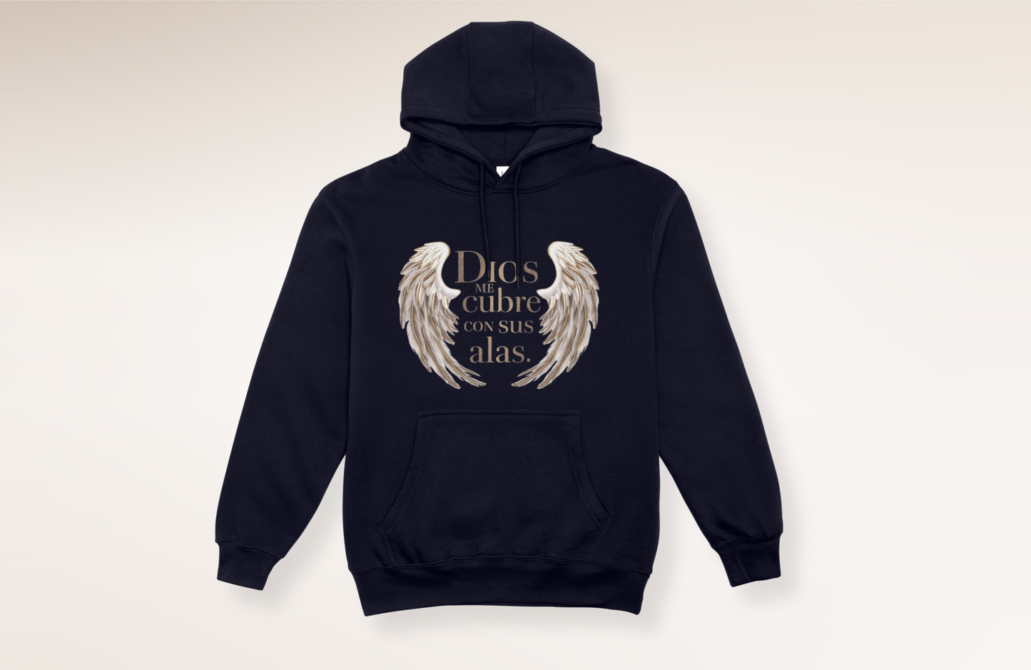 Sudadera con Gorro “Dios Me Cubre Con Sus Alas”