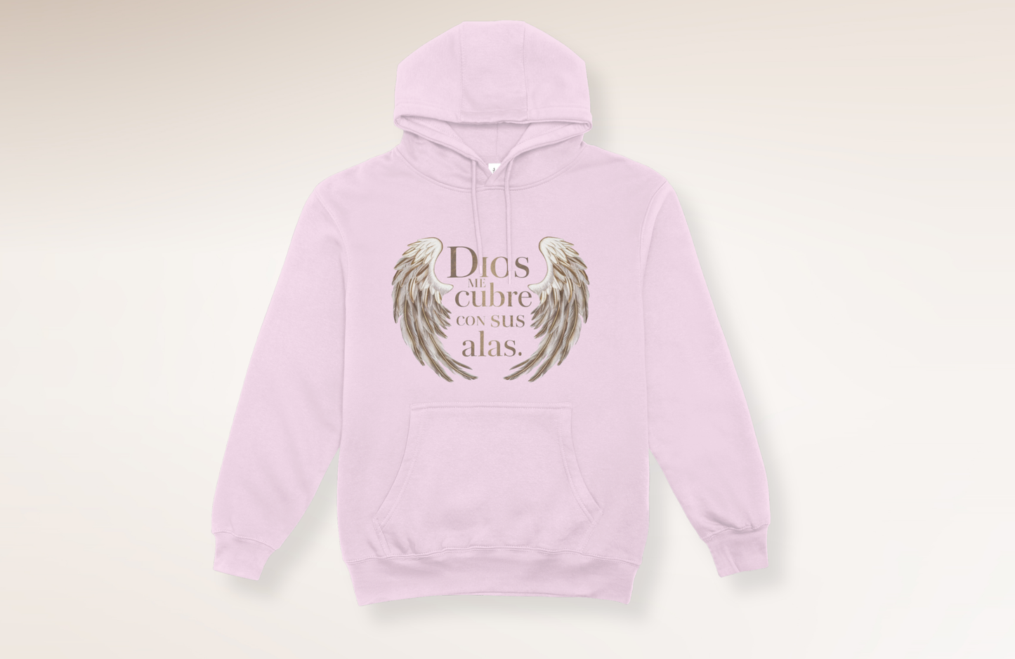 Sudadera con Gorro “Dios Me Cubre Con Sus Alas”