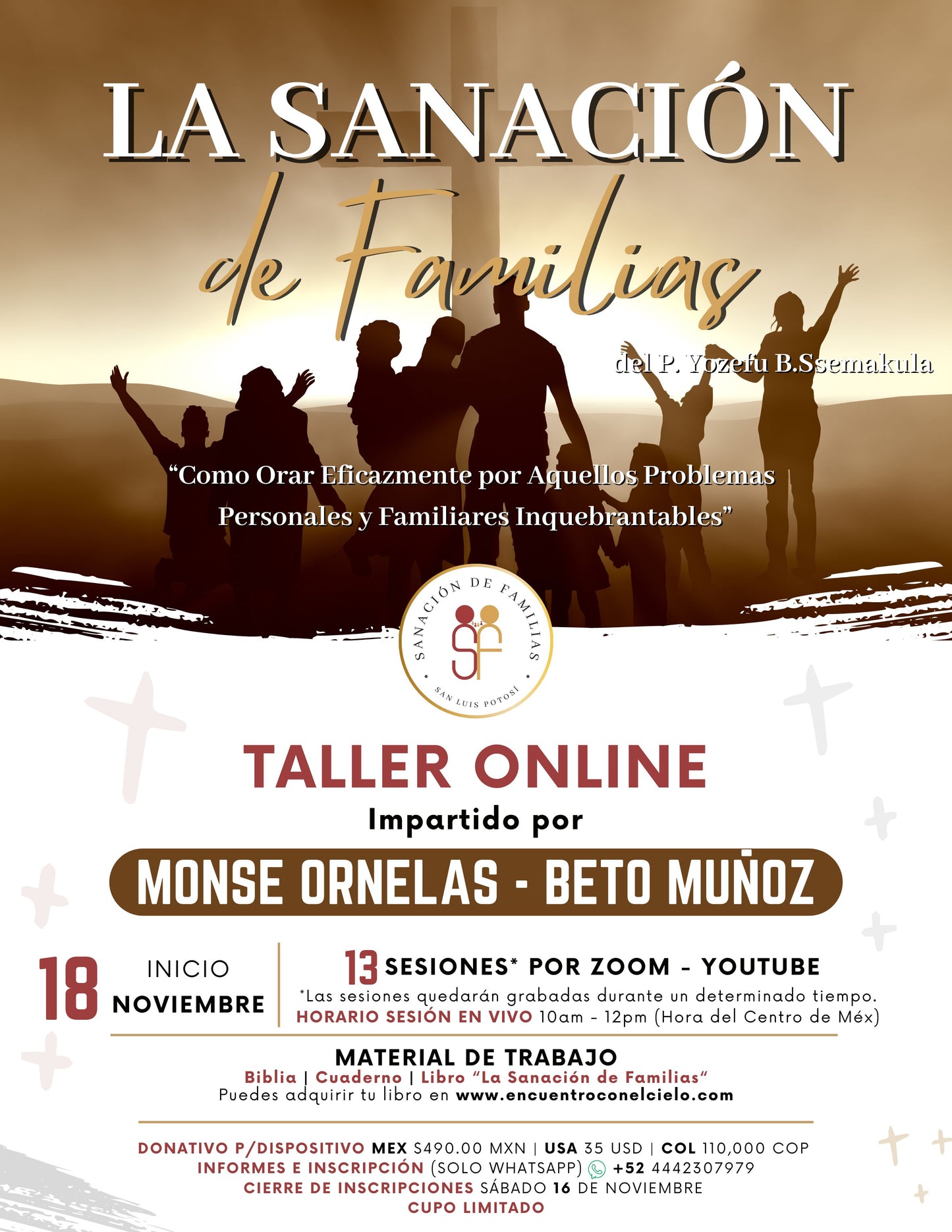 Inscripción al Taller ONLINE de Sanación de Familias