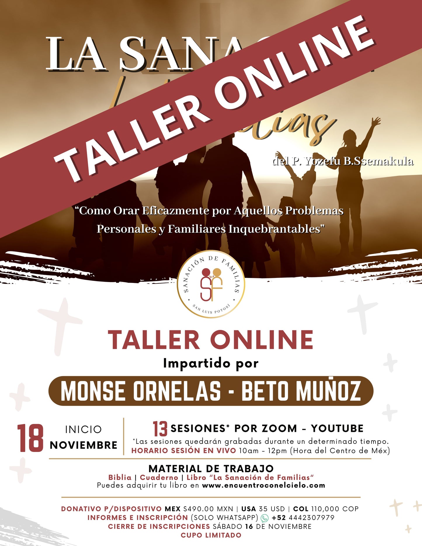 Inscripción al Taller ONLINE de Sanación de Familias