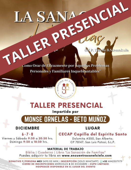 Inscripción al Taller PRESENCIAL de Sanación de Familias